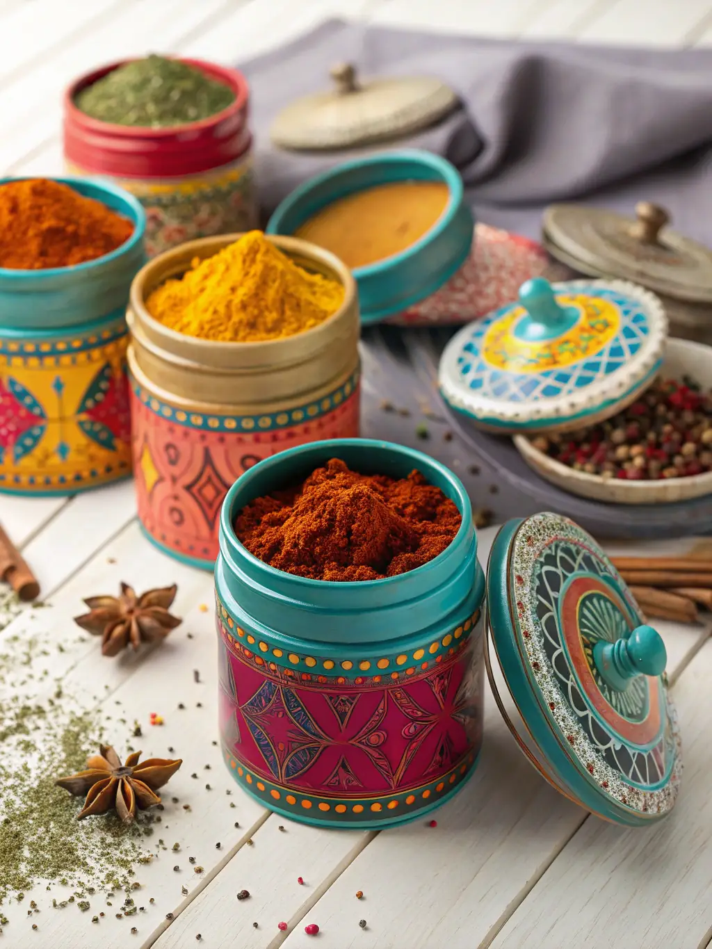 A curated collection of regional specialty products such as spices, sauces, and traditional snacks, highlighting the unique flavors of Turkey available at Peynirci Can.